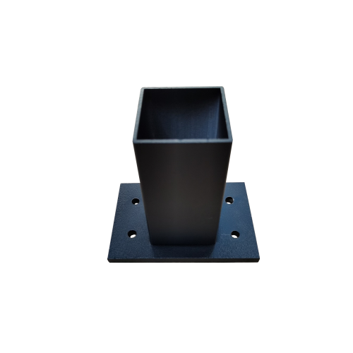 Post Base Holder Concrete Anchors for 100mm posts Base White Black