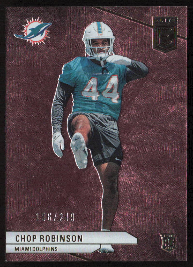 2024 Donruss Elite Maroon #/249 Chop Robinson #140 Rookie Miami Dolphins