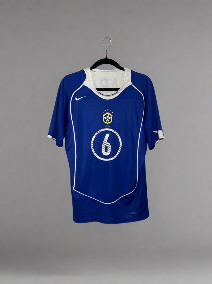 Brazil R. Carlos #6 - Nike - 2004/2005 - AWAY Kit | eBay