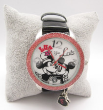 Women Mickey Mouse Minnie Quartz WR Analog 40mm Round Watch H672 "New Battery"