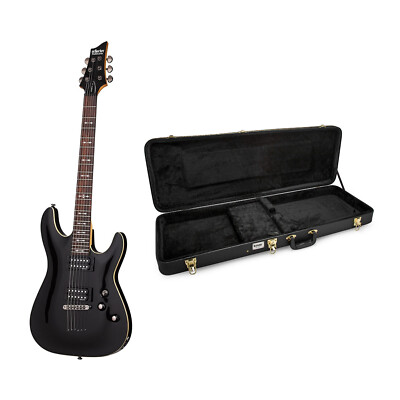 Schecter Omen 6 6 String Electric Guitar Right Hand Black with Carrying Case