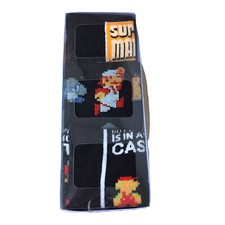Super Mario Bros 3 Pair Men s Size 6-12 Crew Socks Bio world AR140