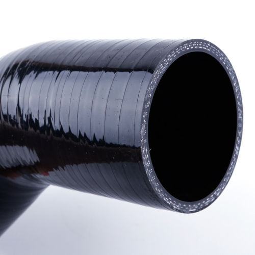 BLACK ID 38MM 45 DEGREE 1.5" ELBOW TURBO INTERCOOLER PIPE SILICONE COUPLER HOSE - Picture 2 of 6