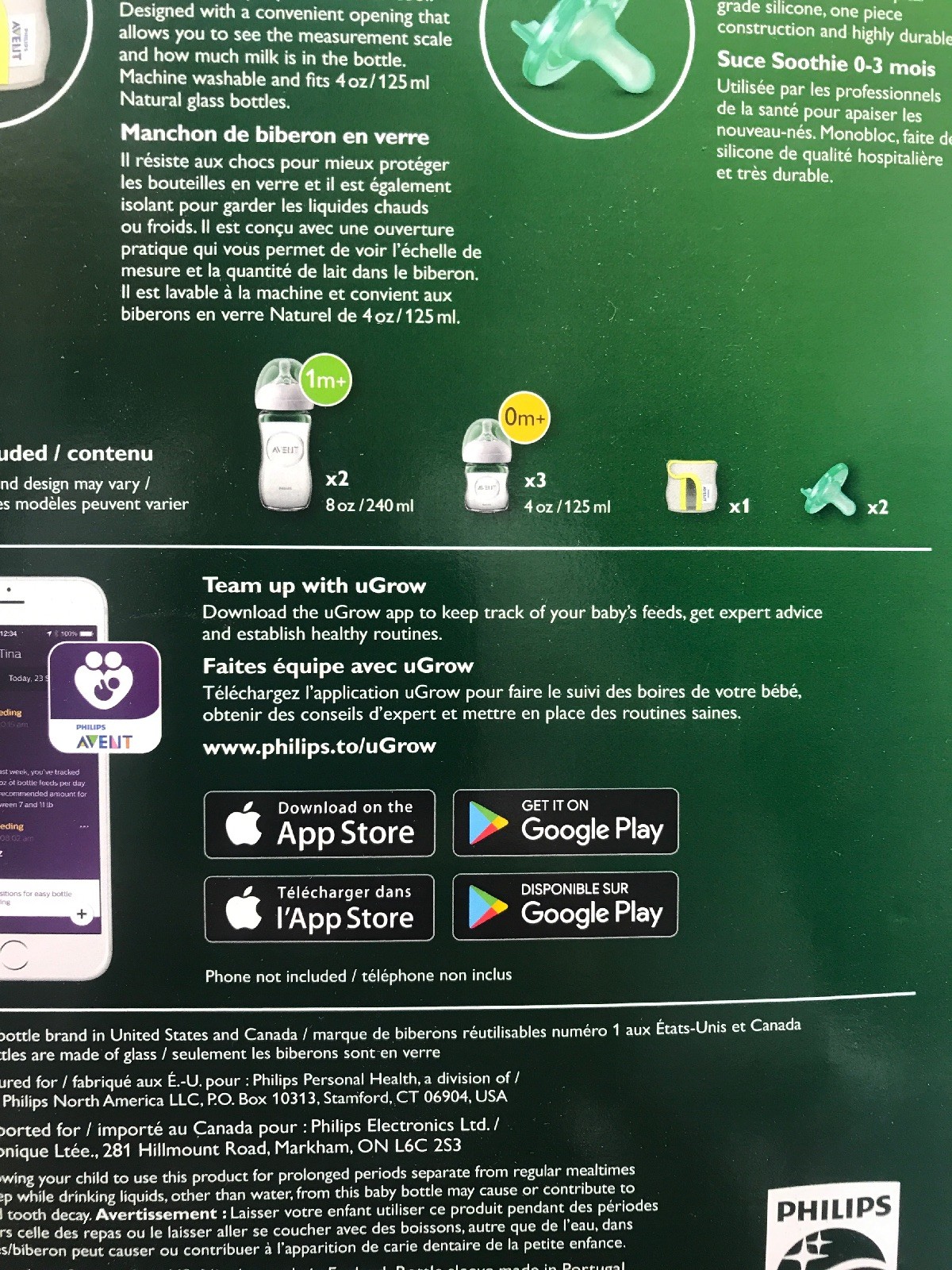 philips avent natural glass bottle baby gift set