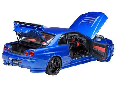 NISSAN SKYLINE GT-R R34 NISMO Z-TUNE RHD BAYSIDE BLUE 1/18 BY