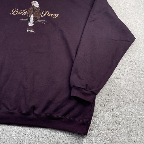 Sudadera DE COLECCIÓN Headwaters Bird of Prey Para Hombres 2XL XXL Borgoña Águila Calva - Imagen 4 de 11