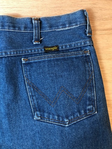 Jeans de mezclilla WRANGLER de colección años 70 para hombre (etiqueta 40x32) reales 39x31,5 EE. UU. 82611NV - Imagen 11 de 23