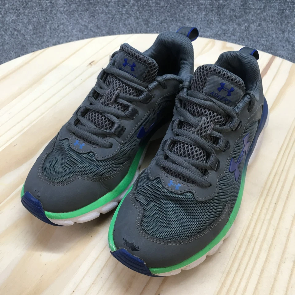 Under Armour Shoes Youth 4 Assert Running Sneakers Gray Mesh Logo 3024633-101 - Image 3 of 4