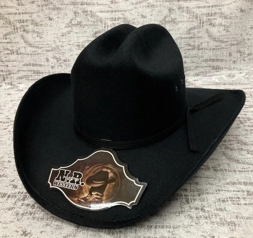 MEN'S WESTERN COWBOY RODEO HAT BLACK FELT STYLE COWBOY RIDING HAT TEXANA VAQUERA