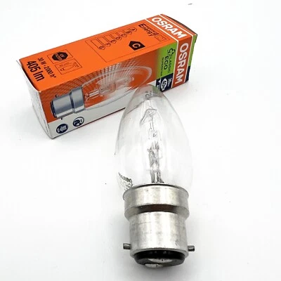 OSRAM Lampadina a Baionetta per Lampada Abatjour Lume attacco antico B22 forma candela