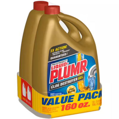 #ad #ad Liquid Plumr Pro Clog Destroyer Gel Drain Cleaner with Pipeguard 2 Pack 160oz. $22.31