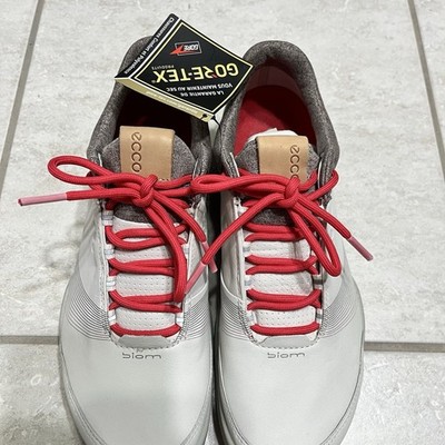 NWT ECCO Women Biom Hybrid 3 GoreTex Water Proof White Leather Golf Sneaker