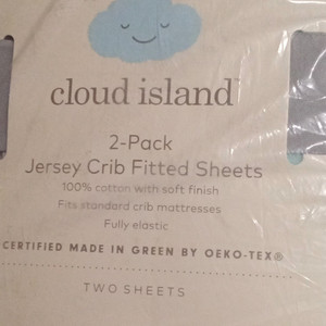 Cloud Island 2-Pack Jersey Fitted Crib Sheets Multicolor Cotton