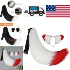 Faux Fur Animal Ears Headband and Tail for Birthday and Christmas Parties