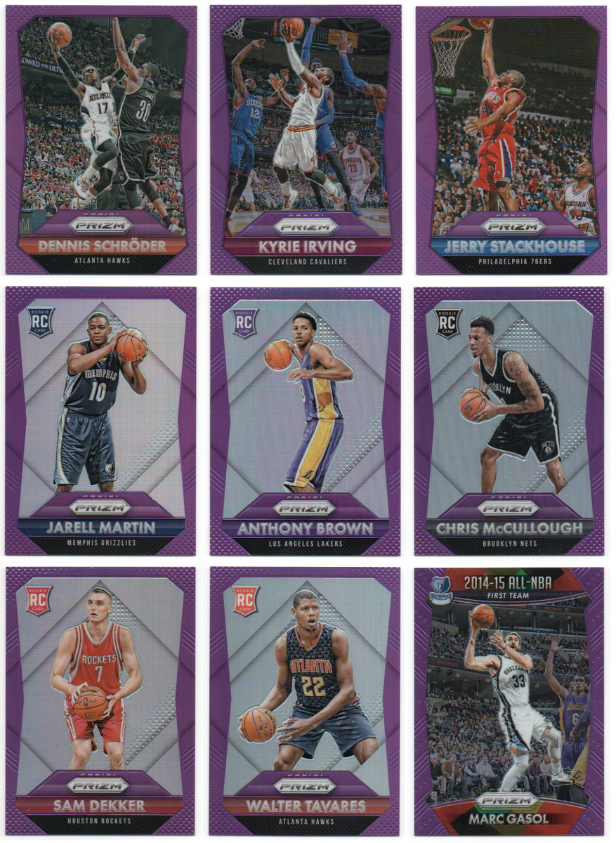 2015-16 Panini Prizm Prizms Purple /99 - Pick Any