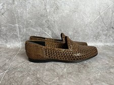 Dolce gabbana Mens Leather Brown Woven Loafers Size UK 7.5 US 8.5 EUR 41.5