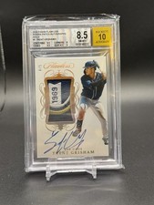 2020 Panini Flawless Baseball /5 Trent Grisham Rookie 4 Color Patch Auto Gold