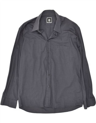 ROCCOBAROCCO Mens Shirt Size 17 XL Grey Cotton BQ57