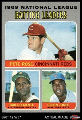 1970 Topps #61 Roberto Clemente NL Batting Leaders Reds / Pirates / Mets 5 - EX