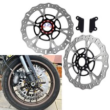 2PCS 14" Big Black Front Brake Rotors for Harley 09-23 Road King Glide FLHX FLHT