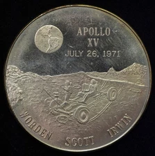 "1971" Apollo XV Worden Scott Irwin Astronaut Moon Space Medal Nickel 39mm