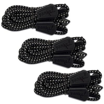 Yankz Schnürsystem 3x Reflektive Black |Nie mehr Schleife!| elastisch, passgenau