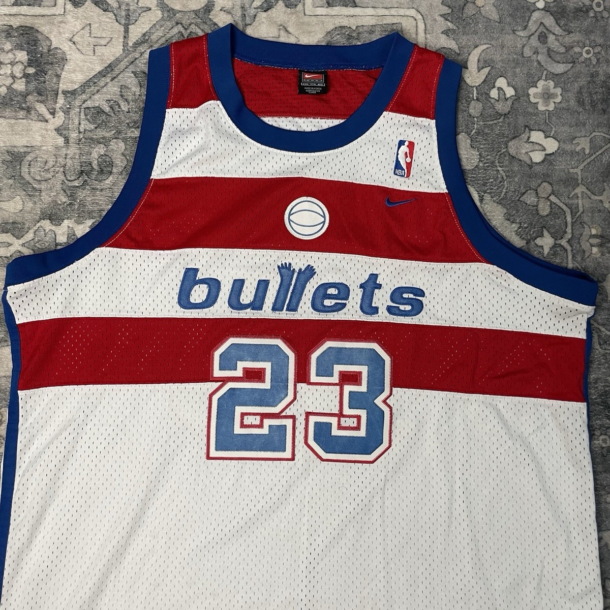 NIKE Washington Bullets JORDAN 23 ユニフォーム Washington Bullets Jersey Mens XXL Length +2 Nike Team NBA