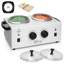 Professional Wax Warmer Double Pot Waxing Kit Heater Machine for Painless Hai...