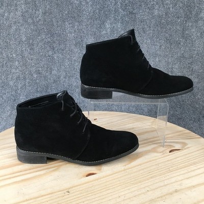Blondo Rayann Waterproof Chukka Boots Womens 9 M Lace Up Heels Suede Black