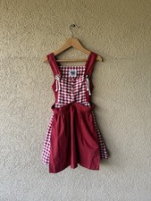 Girl's German Oktoberfest Red Dirndle Dress Usar-Trachten XS 4/5