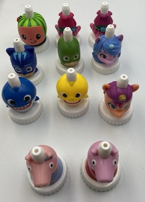 Good 2 Grow Juice Toppers Lot Of 11 Trills Baby Shark Little Pony PJ Mask