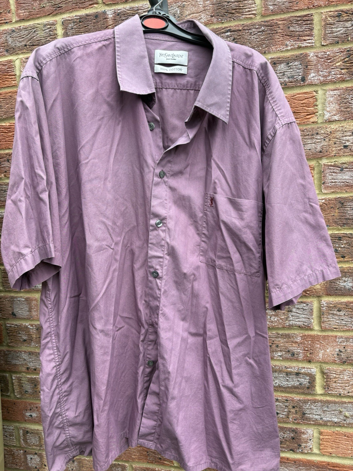 Camicia uomo manica corta vintage Yves Saint Laurent taglia XXL YSL estiva