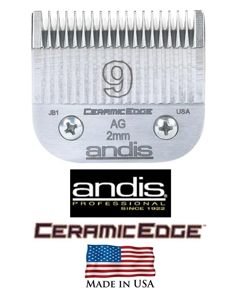 ANDIS CERAMICEDGE # 9 Blade Pet Grooming*Fit DBLC2 AGC,Oster A5,Wahl KM Clippers
