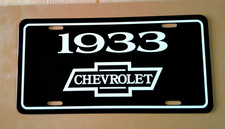 1933 Chevrolet License Plate Tag 33 Chevy Master Deluxe Roadster Coupe Truck