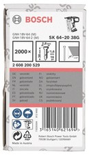 Bosch Senkkopf-Stift SK64 20G 38 mm verzinkt