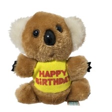 R Dakin Happy Birthday Koala Bear Plush Stuffed Animal Vintage 1978