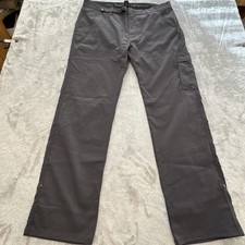 Prana Pants Men's Size 38x34 Stretch Zion Roll Up Leg Hiking Dark Iron Outdoors