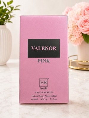 Valenor Pink Eau de Parfum Natural Spray Vaporisateur, 3.3 fl oz (Regular Size)