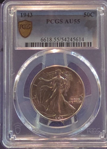 1943-P Walking Liberty Half Dollar PCGS Gold Shield AU55 Graded 01/2026