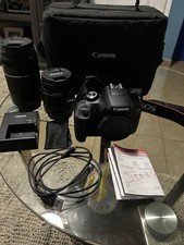 Canon EOS Rebel T6 Camera Bundle w/ 18-55mm  75-300mm Lenses, Bag, Charger