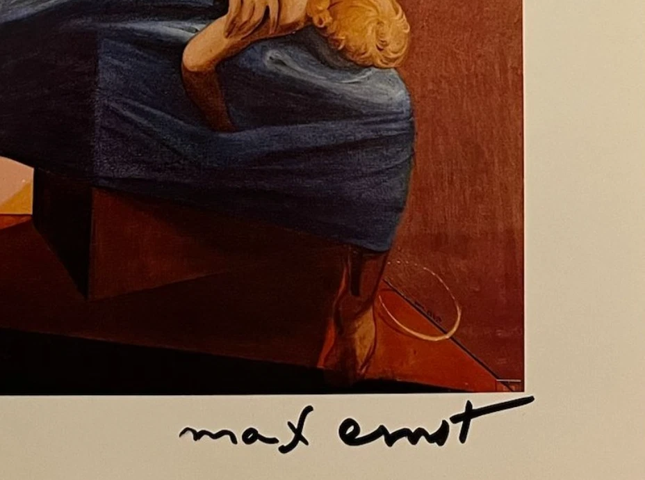 Impressão original assinada à mão Max Ernst com certificado de autenticidade e avaliação de +US$ 3.500 - Imagem 4 de 4