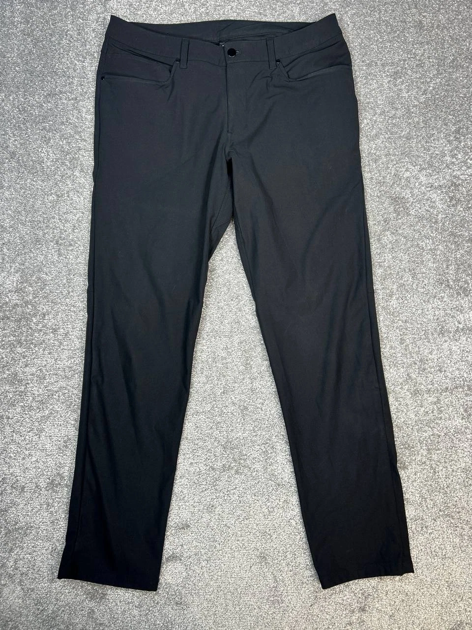 Lululemon ABC Pants Men 36 Black Chino Stretch Classic Fit Mid Rise Straight Leg