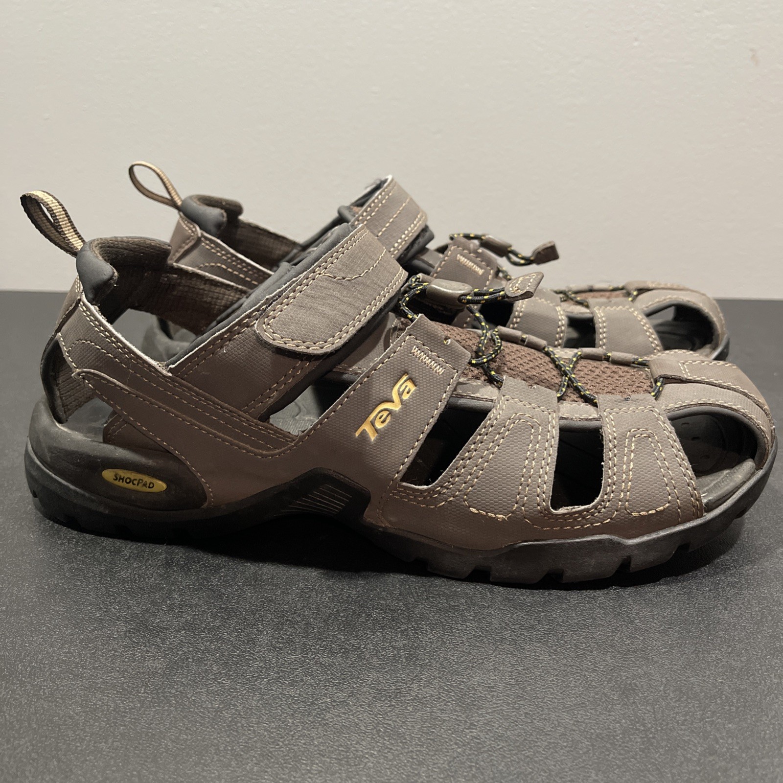Teva Mens 10 Forebay Water Sandals Brown Sport Fisherman Hiking 1001116