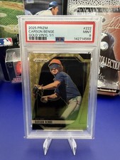 2025 Panini Prizm Carson Benge #222 Gold Vinyl Prizm 1/1  PSA 9