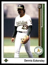 Dennis Eckersley 1989 Upper Deck #289 Athletics MLB READ FREE SHIP AutographDen