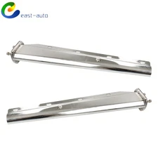 Pair 30" Stainless 2-1/2" Bolt Spring Loaded Mud Flap Hangers Straight Tapered