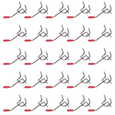 25x Single Pegboard Hooks 50mm Board Slat Wall Retail Display Shop Peg Fits6593