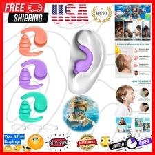 3 Pairs of Comfortable Silicone Ear Plugs - Perfect for Swimming & Surfing
