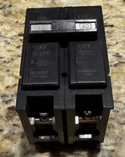 Westinghouse/Bryant BR240 2-POLE 40 A CIRCUIT BREAKER.