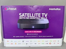 Manhattan S4-R- 1TB Freesat 4K Live Satellite TV Recorder No Monthly Bills BNB